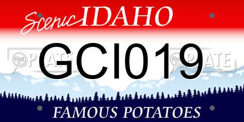 GCI019 Idaho License Plate