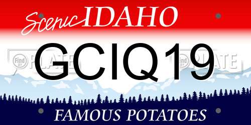 GCIQ19 Idaho License Plate
