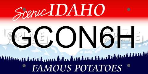 GCON6H Idaho License Plate