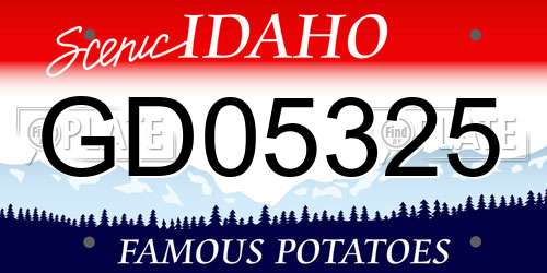 GD05325 Idaho License Plate