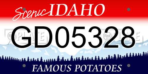 GD05328 Idaho License Plate