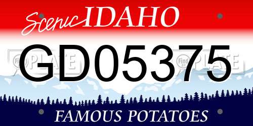 GD05375 Idaho License Plate