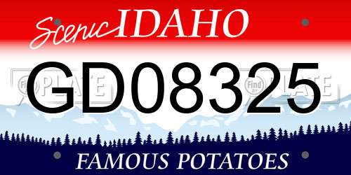 GD08325 Idaho License Plate