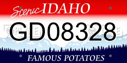 GD08328 Idaho License Plate