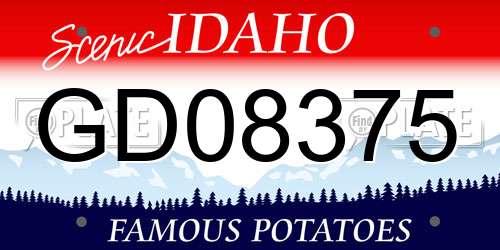 GD08375 Idaho License Plate