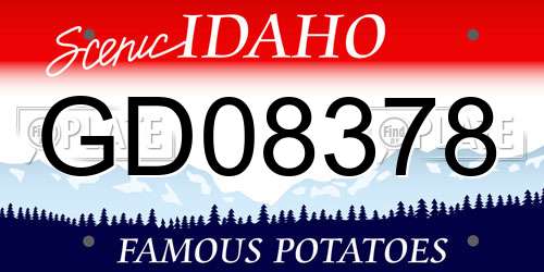 GD08378 Idaho License Plate