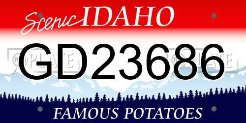GD23686 Idaho License Plate