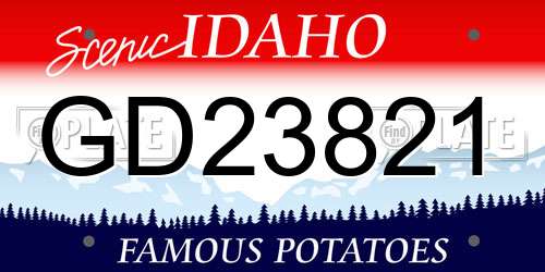 GD23821 Idaho License Plate