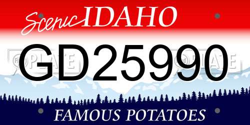 GD25990 Idaho License Plate