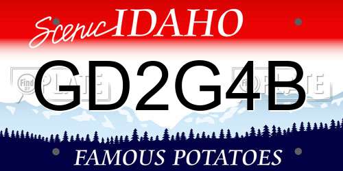 GD2G4B Idaho License Plate