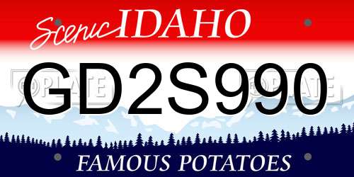 GD2S990 Idaho License Plate