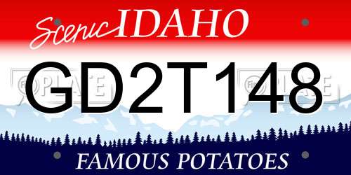 GD2T148 Idaho License Plate