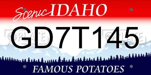 GD7T145 Idaho License Plate