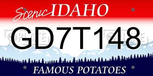 GD7T148 Idaho License Plate