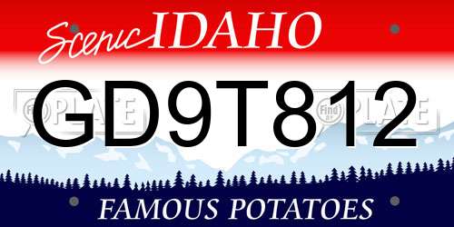 GD9T812 Idaho License Plate
