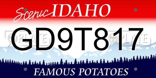 GD9T817 Idaho License Plate