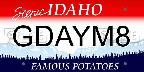 GDAYM8 Idaho License Plate