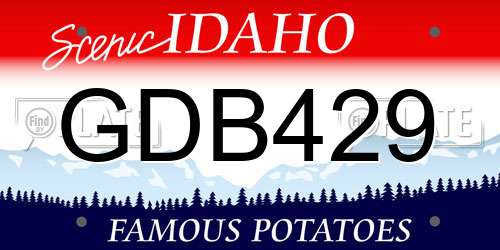 GDB429 Idaho License Plate