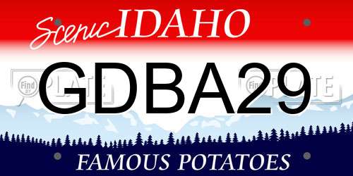 GDBA29 Idaho License Plate