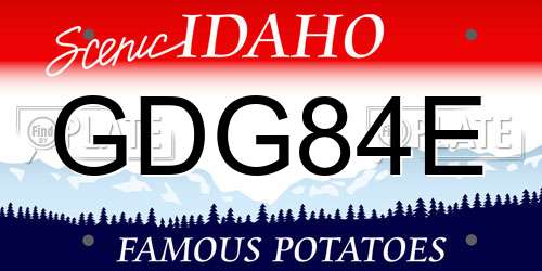 GDG84E Idaho License Plate