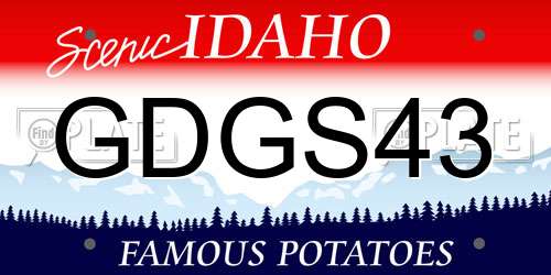 GDGS43 Idaho License Plate