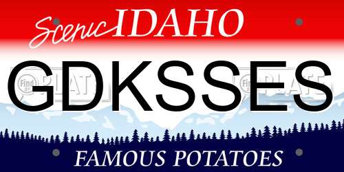 GDKSSES Idaho License Plate