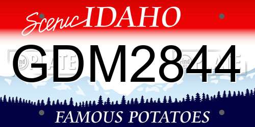 GDM2844 Idaho License Plate