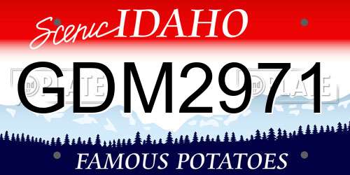 GDM2971 Idaho License Plate