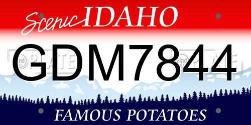 GDM7844 Idaho License Plate
