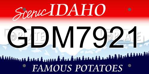 GDM7921 Idaho License Plate