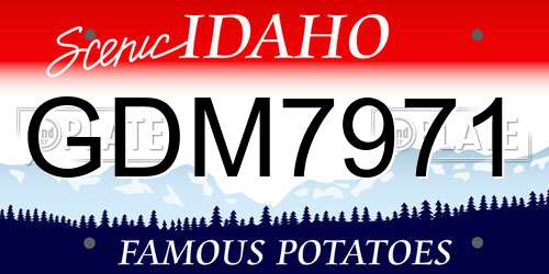 GDM7971 Idaho License Plate