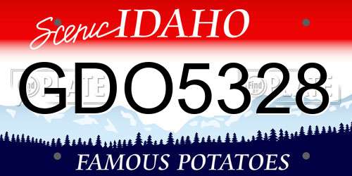 GDO5328 Idaho License Plate