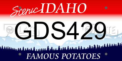 GDS429 Idaho License Plate