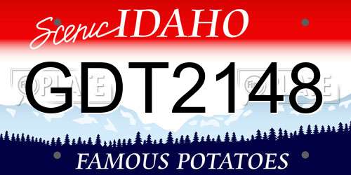 GDT2148 Idaho License Plate