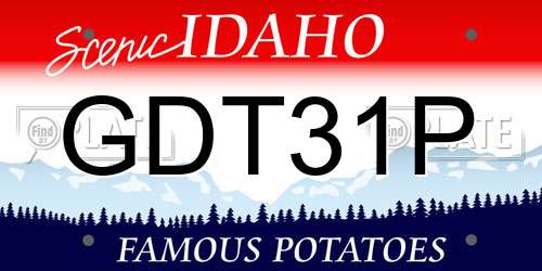 GDT31P Idaho License Plate