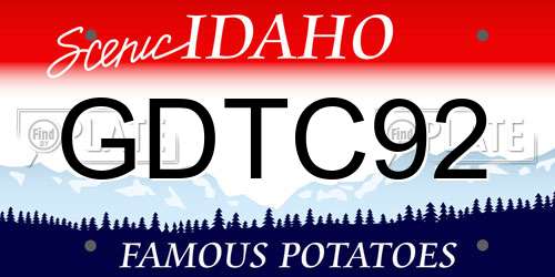 GDTC92 Idaho License Plate