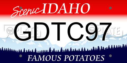 GDTC97 Idaho License Plate