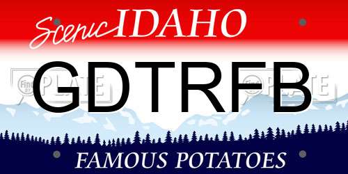 GDTRFB Idaho License Plate