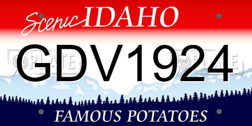 GDV1924 Idaho License Plate