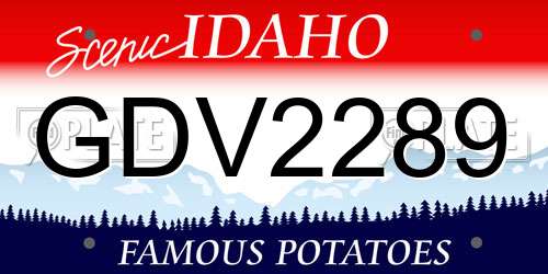 GDV2289 Idaho License Plate