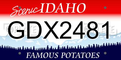 GDX2481 Idaho License Plate
