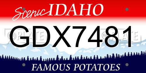 GDX7481 Idaho License Plate