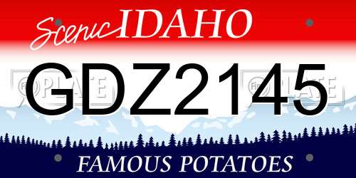 GDZ2145 Idaho License Plate