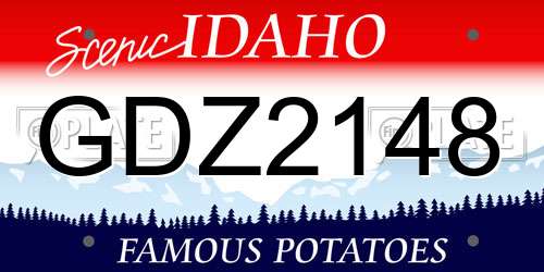 GDZ2148 Idaho License Plate