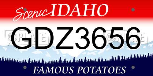 GDZ3656 Idaho License Plate