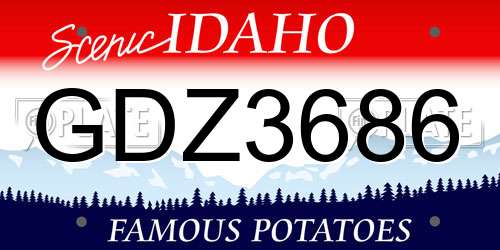 GDZ3686 Idaho License Plate