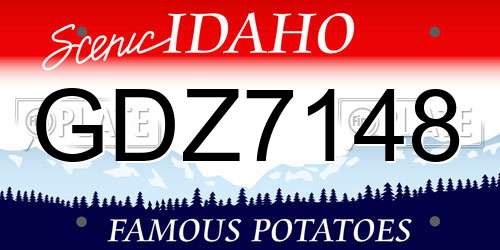 GDZ7148 Idaho License Plate