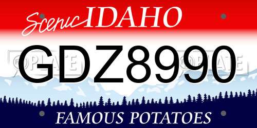 GDZ8990 Idaho License Plate