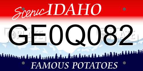 GE0Q082 Idaho License Plate