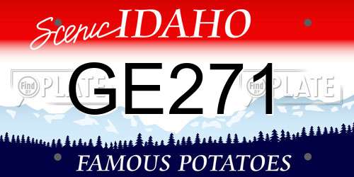 GE271 Idaho License Plate